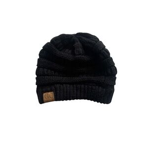 C.C Black Knit Beanie
